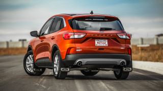 Red ford suv driving daytime - the rear free wallpaper