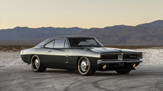 Black silver car mountains clouds - the background and a sky free wallpaper