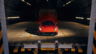 Red sports car parking garage 12 - a parking garage free wallpaper