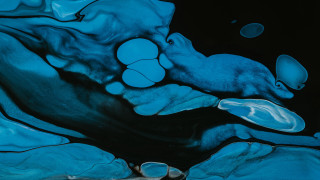 Blue black abstract dots strokes - edward dugmore free wallpaper