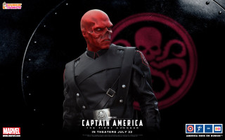 Red man black suit skull - a red helmet free wallpaper for desktop