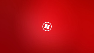 Red background white logo white - a white logo free wallpaper