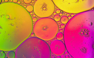 Bubbles holography microscopic oil water - a drop of water free wallpaper for desktop
