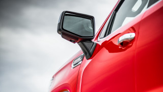 Red car side mirror cloudy - a red car free wallpaper for desktop