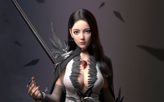 Woman sword bird costume epic - a sword and a bird free wallpaper