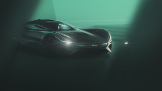 Futuristic car dark room green - a futuristic car free wallpaper