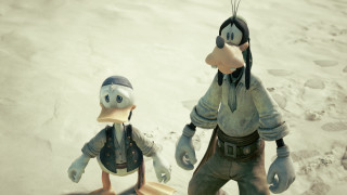 Cartoon couple beach sand water - a couple of cartoon characters free wallpaper