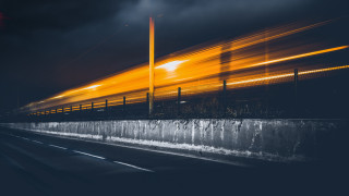 Train night futurism motionblur citylights - the track free wallpaper