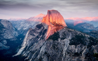 Mountain peak clouds sky trees - affinity photo free wallpaper
