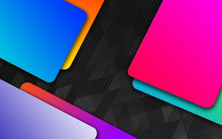 Colorful shapes gradient 3d girls - a square free wallpaper