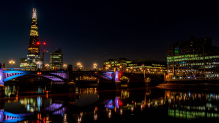 City skyline bridge river night 88 - a bridge and a river free wallpaper for desktop