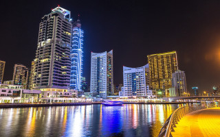 Tokyo cityscape night river lights - farid mansour free wallpaper for desktop