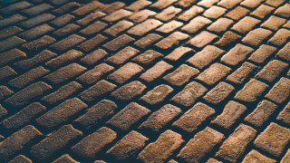 Brick road light shining textured - new objectivity free wallpaper