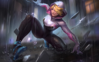 Woman wet suit rain umbrella - a wet suit free wallpaper