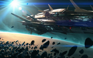 Sci fi spaceship planet space - the horizon free wallpaper