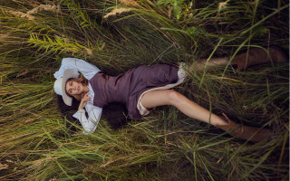 Woman grass hat smiling bamboo - christian hilfgott brand free wallpaper