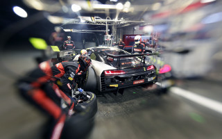 Racecar motionblur tiltshift night street - a track free wallpaper for desktop