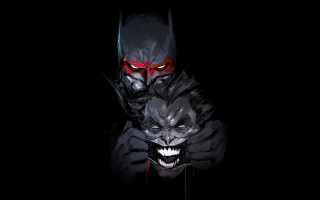 Batman bloodied demon mask comic - a batman free wallpaper