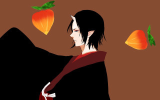 Oni man black hair red - black hair free wallpaper