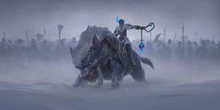 Blizzard horseman field people glowing - bayard wu free wallpaper