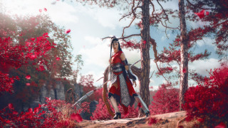 Woman red black forest cosplay - cosplay free wallpaper for desktop