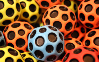 Colorful balls market stall 3d - sale free wallpaper