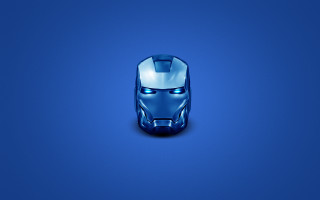 Blue ironman helmet shadow robot - behance hd free wallpaper
