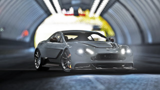 Car tunnel rim lighting photorealism - side and a person free wallpaper