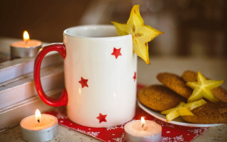 Coffee cookies autumn leaves starfish - florianne becker free wallpaper for desktop