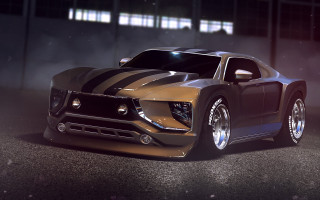 Gold black car fog night - the window free wallpaper