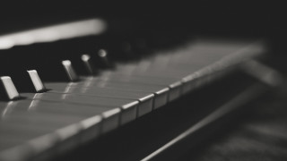 Piano keyboard black white background - a close up of a piano keyboard free wallpaper