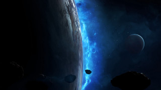 Space planet moon stars aurora 7 - space free wallpaper for desktop