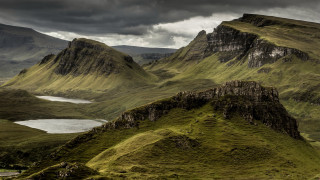 Mountain lake cloudy sky forest 2 - david paton free wallpaper