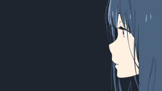 Woman long hair red eyeliner - kyoto animation free wallpaper