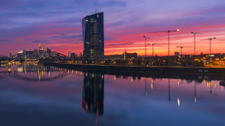 City skyline bridge river sunset 2 - symmetric balance free wallpaper for desktop