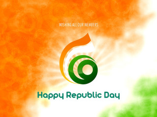 Happy republic day green orange - processed free wallpaper