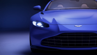Blue sports car black background 3 - on free wallpaper