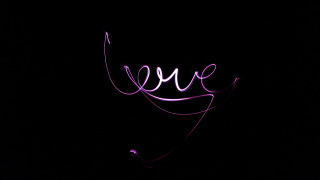 Neon love dark sky purple - love free wallpaper