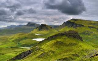 Mountain lake clouds romanesque matte - david paton free wallpaper for desktop