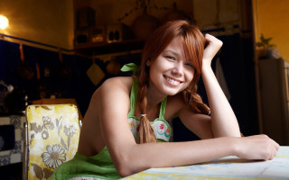 Woman smiling bed braid long - anna hotchkis free wallpaper