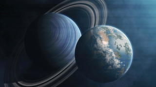 Planets sky earth background space - free space wallpaper for desktop