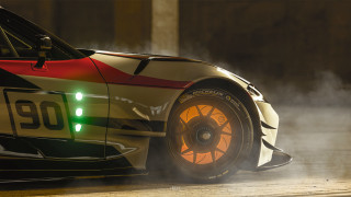 Car green light foggy building - a foggy area free wallpaper