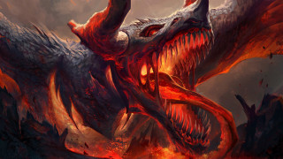 Dragon fire breathing molten scales - the book free wallpaper