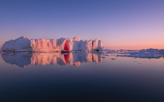 Iceberg redsail sunset matte ecological - daniel lieske free wallpaper