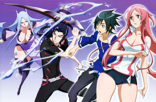 Anime characters swords purple background 3 - sword free wallpaper