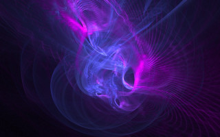 Purple blue abstract swirls glowing - volumetric free wallpaper