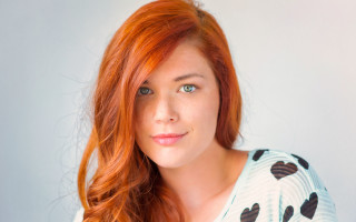 Red haired woman blue eyes 8 - claire falkenstein free wallpaper for desktop