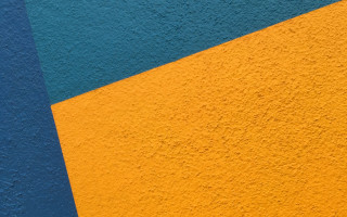 Blue yellow wall clock abstract - a white clock free wallpaper