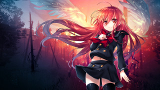 Girl red bow wings forest - a red bow free wallpaper for desktop