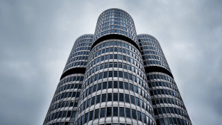 Tall building sky clouds clock - free architecture wallpaper